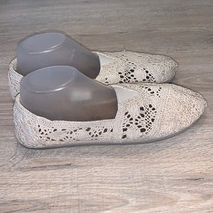 Bahama Bay beige fabric flats slip On shoes